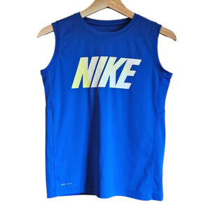 Nike Tank Top DriFit Sleeveless Quickdry Blue Big Boy's Size Medium